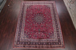 One - of - a - Kind Vintage Traditional Floral Persian Oriental 10 ' x13 ' Wool Area Rug 2