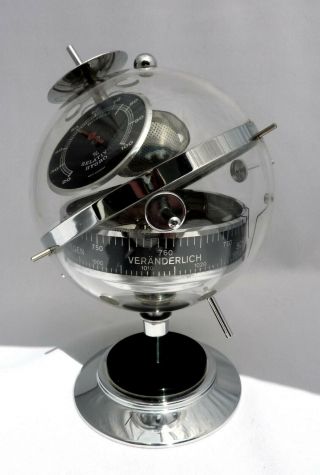 1970s Mid Century Modernist Space Age Sputnik Weather Station 3 - In - 1 Huger