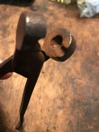 Revolutionary War 18th Century Hand Forged Iron American 6 Inch L.  Bullet Mold 2