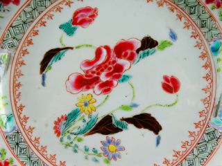 Antique Chinese Export Porcelain Plate Famille Rose 18th Century Qianlong 3