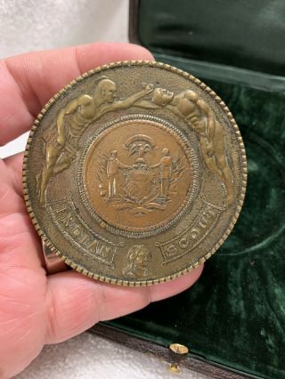 Antique Native American Indian Scout Belt Buckle Made By Tiffany