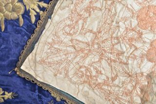 ANTIQUE 19th C.  OTTOMAN ARMENIAN BINDALLI VELVET GOLD METALLIC TEXTILE TAPESTRY 10