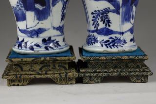 19th century,  A blue & white chinese porelain vases 11