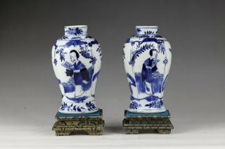 19th Century,  A Blue & White Chinese Porelain Vases