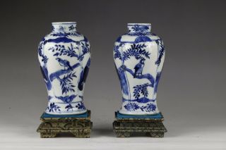 19th century,  A blue & white chinese porelain vases 2