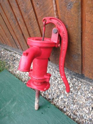 Old Cast Iron Hand Water Pump In Signed 1938 Beatty