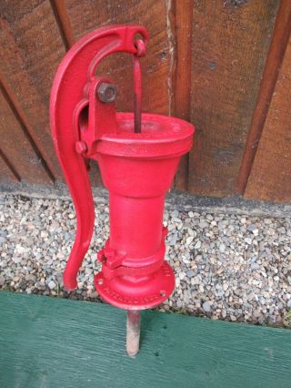 OLD Cast Iron Hand WATER PUMP in Signed 1938 BEATTY 5