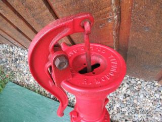 OLD Cast Iron Hand WATER PUMP in Signed 1938 BEATTY 6