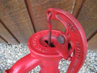 OLD Cast Iron Hand WATER PUMP in Signed 1938 BEATTY 9