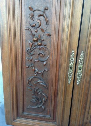 Big antique french furniture doors early 1900 ' s wood sculpture henri II 3