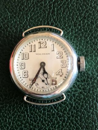 WALTHAM J.  Depollier Sterling Silver Trench Military Watch WW1 1918 2