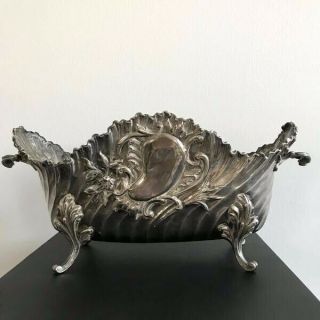 19th Century Louis Xv Rocaille Style French Solid Silver Jardiniere Planter