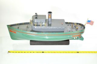 Buddy L Green Tugboat BL - 14 T - Productions Pressed Steel Boat Pneumatic Toy Ship 10
