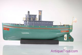 Buddy L Green Tugboat BL - 14 T - Productions Pressed Steel Boat Pneumatic Toy Ship 2