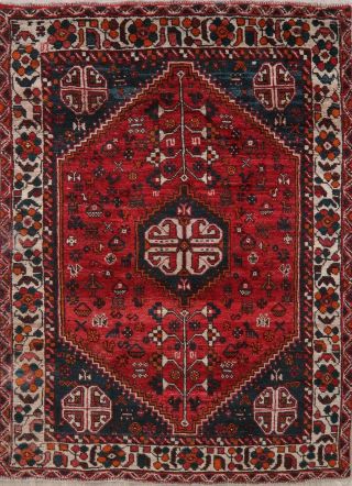 Abadeh Tribal Persian Design Wool Hand - Knotted Oriental Area Rug 5 X 7