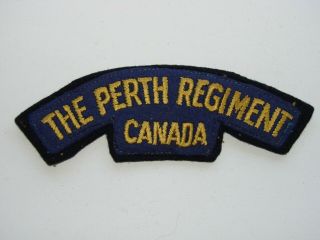 Canada Military Cloth Shoulder Title Badge The Perth Regiment