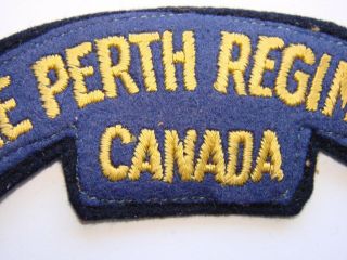 Canada Military Cloth Shoulder Title Badge The Perth Regiment 2
