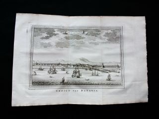 1747 Bellin & Schley - Asia,  Rare View Of Batavia,  Indonesia,  Java,  Jakarta.