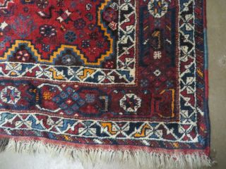 6 ' X 9 ' Antique Hand Made Persian Shiraz Wool Veg Dyes Rug Birds M700 11
