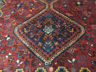 6 ' X 9 ' Antique Hand Made Persian Shiraz Wool Veg Dyes Rug Birds M700 5