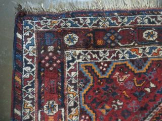 6 ' X 9 ' Antique Hand Made Persian Shiraz Wool Veg Dyes Rug Birds M700 7