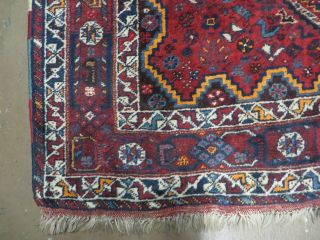 6 ' X 9 ' Antique Hand Made Persian Shiraz Wool Veg Dyes Rug Birds M700 9