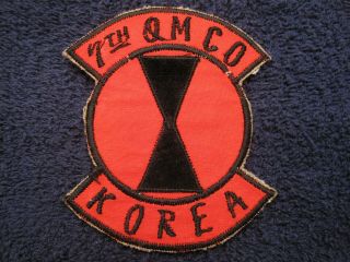 Us Army Korean War Era 7th Quarter Master Company Theater Made In Korea Patch