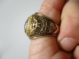 Korean War 1953 USAF US Air Force Pilot 53 - E 10k Gold Graduation Class Ring 10 3