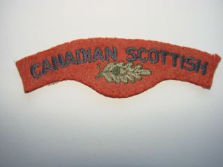 Canada Military Cloth Shoulder Title Badge The Canadian Scottish Regiment