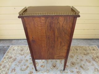 Antique English Mahogany Sheet Music Cabinet with gorgeous inlay & brass gallery 9