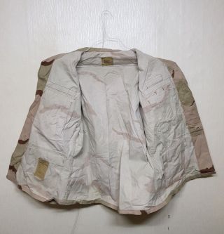 RARE 1999 Vintage US Army Desert Camo BDU Jacket Shirt,  Patch Military Clothes 10