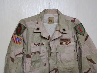 RARE 1999 Vintage US Army Desert Camo BDU Jacket Shirt,  Patch Military Clothes 2