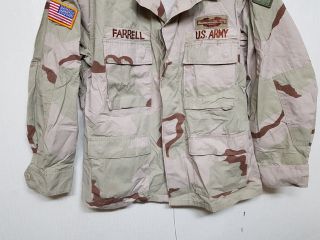 RARE 1999 Vintage US Army Desert Camo BDU Jacket Shirt,  Patch Military Clothes 3