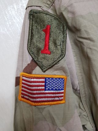 RARE 1999 Vintage US Army Desert Camo BDU Jacket Shirt,  Patch Military Clothes 4