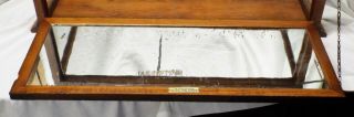 Old Antique NATIONAL SHOW CASE CO.  Oak & Glass Counter Top DISPLAY CASE SHOWCASE 10