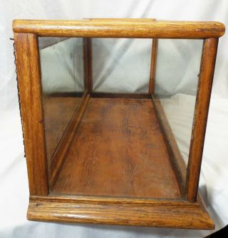 Old Antique NATIONAL SHOW CASE CO.  Oak & Glass Counter Top DISPLAY CASE SHOWCASE 3