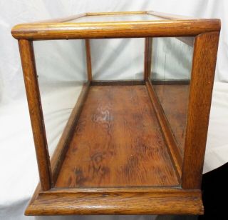 Old Antique NATIONAL SHOW CASE CO.  Oak & Glass Counter Top DISPLAY CASE SHOWCASE 4