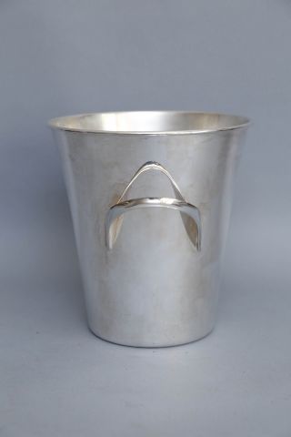 English Art Deco Silver Wine Cooler / Ice Bucket,  Circa 1930 5