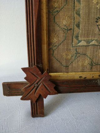 Antique 1834 Cross Stitch Needlework Framed 
