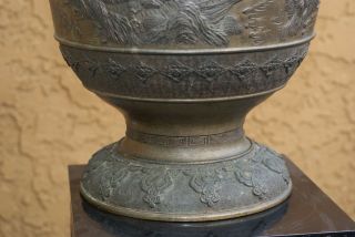 Antique Japanese Meij Bronze Vase,  