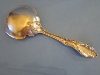 Gorham Sterling Silver Art Nouveau Foral Berry Spoon H158 6ozt (Martele ') 10 