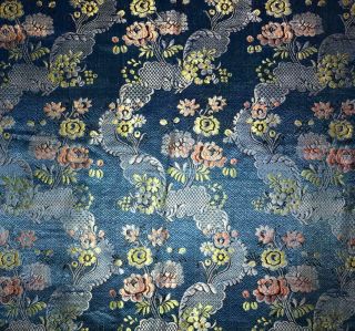 Rare 18th Century Silk Floral Brocade C1750s,  Spitalfields,  Lyon 96.