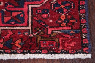 Antique Geometric Tribal Heriz Persian Runner Rug Hand - Knotted Oriental RED 2x5 6