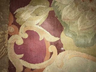 1.  2 m LARGE SCALE TIMEWORN 19th CENTURY FRENCH AUBUSSON TAPESTRY FRAGMENT 8