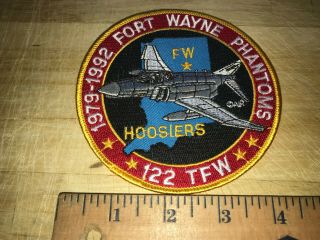 1992? US AIR FORCE PATCH - 122nd TFW Fort Wayne Phantoms HOOSIERS - USAF 2