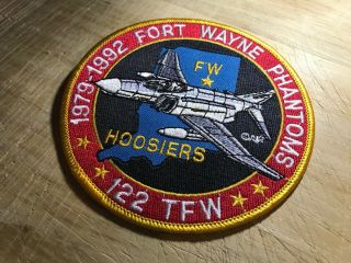 1992? US AIR FORCE PATCH - 122nd TFW Fort Wayne Phantoms HOOSIERS - USAF 6