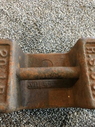 R.  S Co Richardson Scale 20 LB weight Door Stop Antique Vintage Strong Man 3