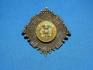 Wwi - Wwii British Cap Hat Badge,  Helmet Plate,  Scottish (50)