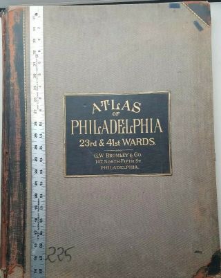 Vintage Philadelphia Atlas.  Wards 23rd & 41st G.  W.  Bromley & Co.  Disston area 2