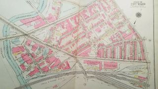 Vintage Philadelphia Atlas.  Wards 23rd & 41st G.  W.  Bromley & Co.  Disston area 4